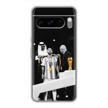 Чехлы для Google Pixel 8 Pro (Leo чемпион) (AlphaPrint) (Месси в накидке)