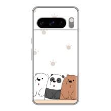 Чехлы с изображением разных животных для Google Pixel 8 Pro (Удивленные медвеженки)