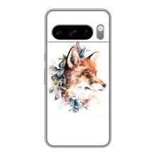 Чохли з картинкою Лисичка для Google Pixel 8 Pro (VPrint) (Лиса в квітах)