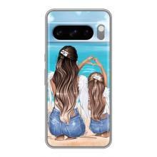 Чехол с печатью для Google Pixel 8 Pro - (Мама с ребенком) (AlphaPrint) (Мама с доченькой)