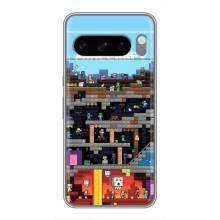 Чохол Майнкрафт на Google Pixel 8 Pro (AlphaPrint) Minecraft (фон Minecraft)