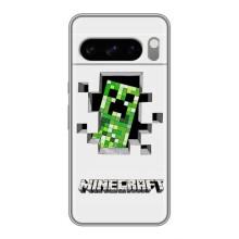 Чохол Майнкрафт на Google Pixel 8 Pro (AlphaPrint) Minecraft (кріпер Майнкрафт)