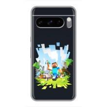 Чохол Майнкрафт на Google Pixel 8 Pro (AlphaPrint) Minecraft (персонажі Minecraft)