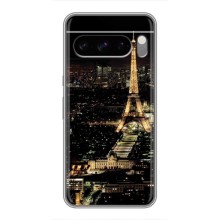 Чехол Эйфелева Башня для Google Pixel 8 Pro - (AlphaPrint) (Ночной Париж)