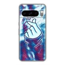 Чехол с принтом для Google Pixel 8 Pro (AlphaPrint - Знак сердечка)