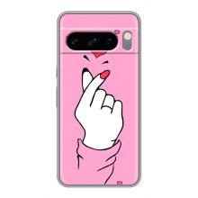 Чехол с принтом для Google Pixel 8 Pro (AlphaPrint - Знак сердечка)