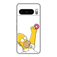 Чjхол з Сімпсонами для Google Pixel 8 Pro (VPrint) (Гомер з пончиком)