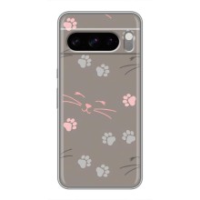 Чохол з малюнком кіт на Google Pixel 8 Pro (Лапи і вуса)