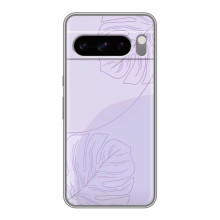 Чехол цветочный дизайн для Google Pixel 8 Pro – Монстера фиолетовая