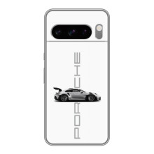 Чехол с авто Порше для Google Pixel 8 Pro – белый Порше