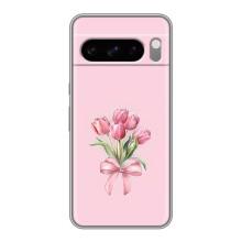 Чохол з розовим принтом для Google Pixel 8 Pro – Букет квітів