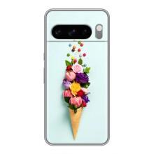 Чохли з тематикою "КВІТИ" на Google Pixel 8 Pro (Квітка-морозиво)