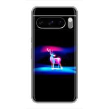 Силиконовый бампер с картинкой животных для Google Pixel 8 Pro (Яркий олень)