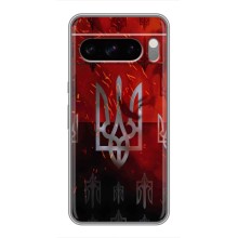 Украинские Чехлы для Google Pixel 8 Pro с картинкой УПА (AlphaPrint) (ГЕРБ УПА)