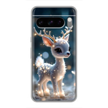 Яркий чехол для Google Pixel 8 Pro с Зимними Оленятами – Блистающий оленёнок