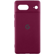 Чехол Silicone Cover Lakshmi Full Camera (AAA) with Logo для Google Pixel 8 – Бордовый