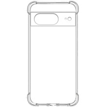 TPU чохол GETMAN Ease logo посилені кути Full Camera для Google Pixel 8 – Прозорий