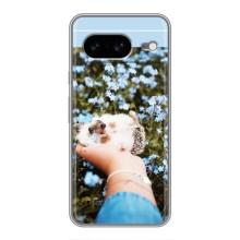 Чехлы с изображением разных животных для Google Pixel 8 (Ежик на руках)