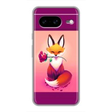 Чохли з картинкою Лисичка для Google Pixel 8 (VPrint) (Лиса з трояндою)