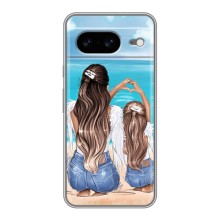Чохол з друком для Google Pixel 8 - (Мама з дитинкою) (AlphaPrint) (Мама з донькою)