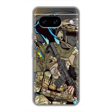 Чехлы с картинкой ЗСУ для Google Pixel 8 (AlphaPrint) (Воїн ЗСУ)