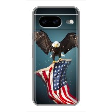 Чохол Прапор USA для Google Pixel 8 (Орел і прапор)