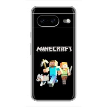 Чохол Майнкрафт на Google Pixel 8 (AlphaPrint) Minecraft (герої Minecraft)