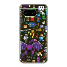 Чохол Майнкрафт на Google Pixel 8 (AlphaPrint) Minecraft (Колаж Майнкрафт)