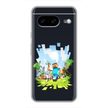Чохол Майнкрафт на Google Pixel 8 (AlphaPrint) Minecraft (персонажі Minecraft)