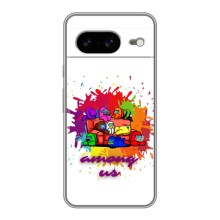Чохли Амонг Ас для Google Pixel 8 (AlphaPrint) (Яскравий АмонгАс)