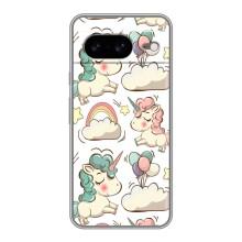 Чохол для Google Pixel 8 Ґуґл Піксель 8 - (Єдинорожки - Новинки) (AlphaPrint) (Єдиноріжки)