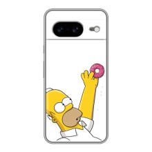 Чjхол з Сімпсонами для Google Pixel 8 (VPrint) (Гомер з пончиком)