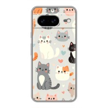 Чохол з малюнком кіт на Google Pixel 8 (Колаж котів)