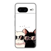 Чохол з малюнком кіт на Google Pixel 8 (Коти в окулярах)