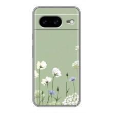 Чохол з квітковим принтом на Google Pixel 8 Ґуґл Піксель 8 (Квіти на зеленому)
