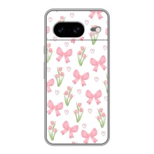 Чохол з бантиками на Google Pixel 8 Ґуґл Піксель 8 (Банти і квіти)
