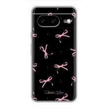 Чохол з бантиками на Google Pixel 8 Ґуґл Піксель 8 (Банти на чорному)