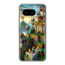 Чохол з картинками Майнкрафт для Google Pixel 8 Ґуґл Піксель 8 – Місто Майнкрафт