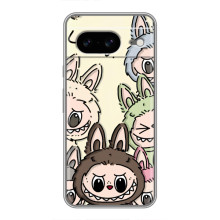 Чехол с Лабубу на Google Pixel 8 – Коллаж Лабубу