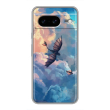 Чохол з принтом дракон Беззубик Google Pixel 8 Ґуґл Піксель 8 (Беззубик в небі)