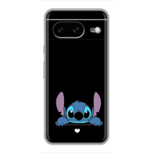 Чехол с принтом Стич на Google Pixel 8 (Стич на черном)