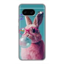 Чохол з принтом стильні тварини для Google Pixel 8 Ґуґл Піксель 8 (Кролик в окулярах)