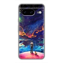 Космічні Чохли для Google Pixel 8 Ґуґл Піксель 8 (VPrint) (Вид Галактики)