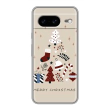 Рождественские Чехлы для Google Pixel 8 (VPrint) (Merry Christmas)