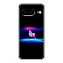 Силиконовый бампер с картинкой животных для Google Pixel 8 (Яркий олень)