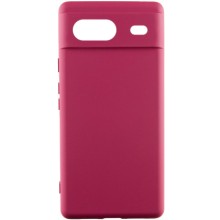 Чехол Silicone Cover Lakshmi Full Camera (AAA) для Google Pixel 8a – Бордовый