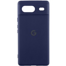 Чехол Silicone Cover Lakshmi Full Camera (AAA) with Logo для Google Pixel 8a (Темно-синий)