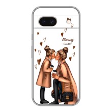 Чехол с печатью для Google Pixel 8A - (Мама с ребенком) (AlphaPrint) (Дочка и мама)