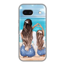 Чехол с печатью для Google Pixel 8A - (Мама с ребенком) (AlphaPrint) (Мама с доченькой)