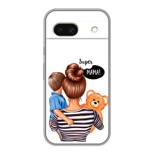 Чехол с печатью для Google Pixel 8A - (Мама с ребенком) (AlphaPrint) (Мама с сыном)